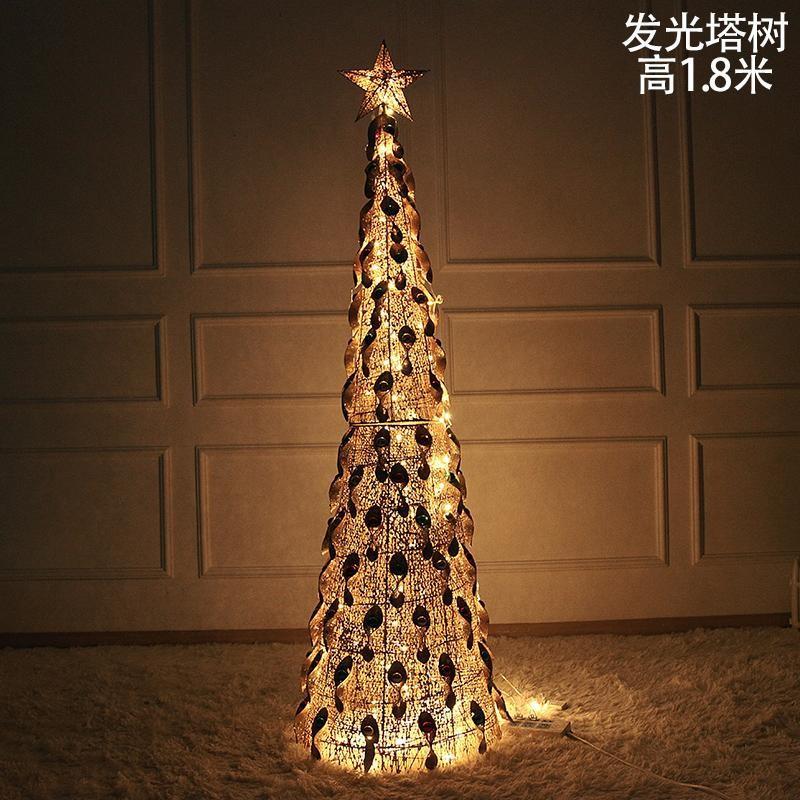 Christmas deer pull cart luminous deer pull cart wrought iron deer ornament hotel lobby window decoration supplies