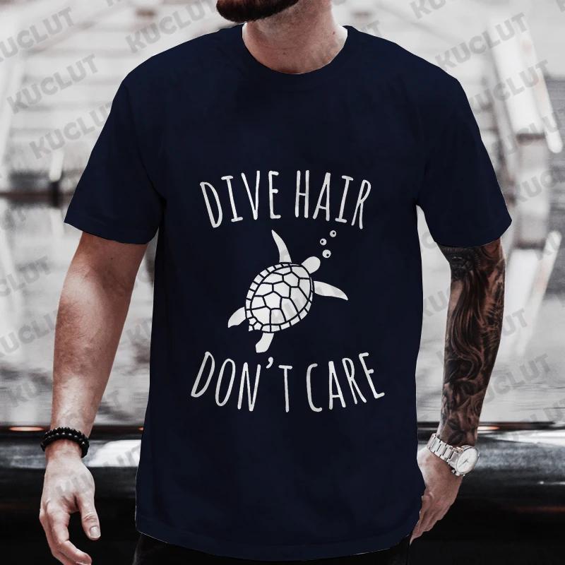 Diver 200 Bar Смешные футболки Мужские летние рубашки Harajuku с коротким рукавом Уличная одежда Топы свободного покроя Одежда для подводного плавания Мужская одежда