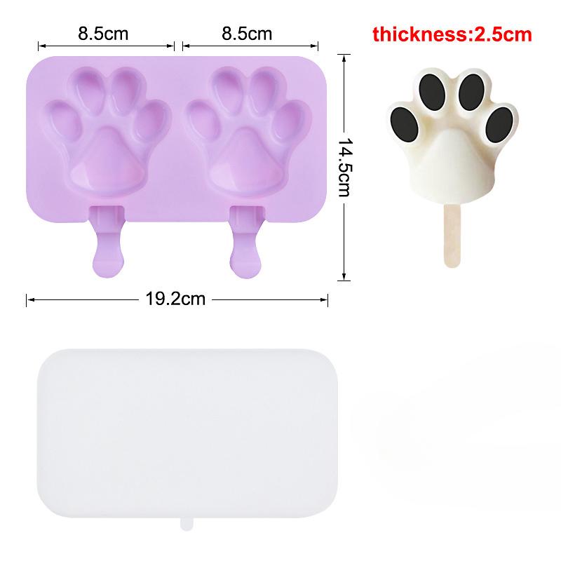 Cartoon Ice Cream Mold Silicone Popsicle Molds Reusable Cake Pop Mould For Summer Party