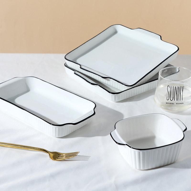 Керамическая чаша для аэрофритюрницы в скандинавском стиле, безопасная для духовки: Простая посуда для выпечки и подачи