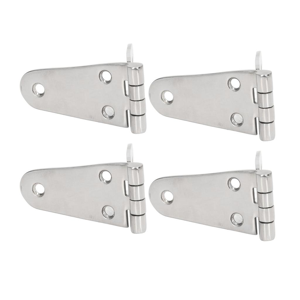4Pcs Door Hinges 316 Stainless Steel Marine Grade for Boat Cabinet Hatch RVs 6 Holes Hardware