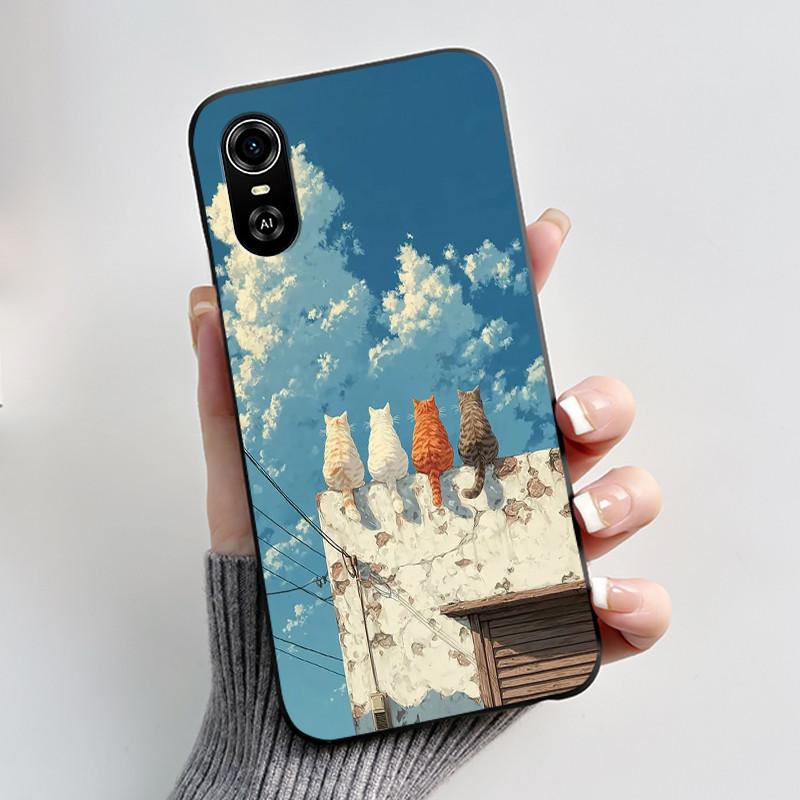 Для ZTE Blade A31 Plus / BladeA31 Чехол Матовый Черный Эстетичный Роскошный Милый Крутой Узор для Мальчиков Девочек Чехол Мягкий Силиконовый Задняя Крышка