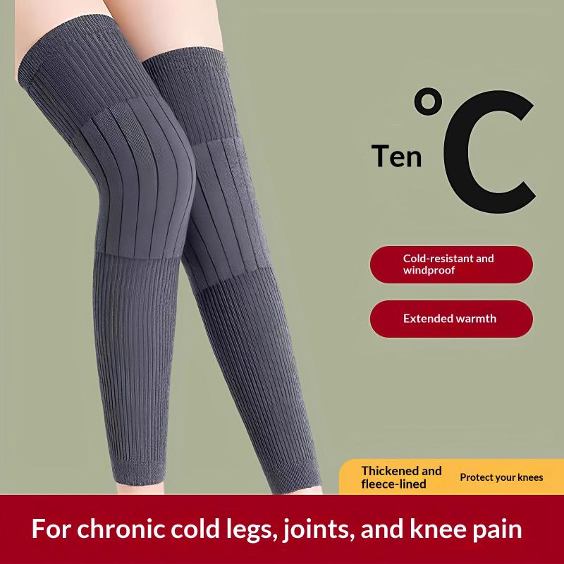 1 пара толстых теплых шерстяных наколенников, защита для ног, кашемировый протектор для колен, ветрозащитные, холодостойкие гетры, женские, мужские, наколенники, рукава для ног