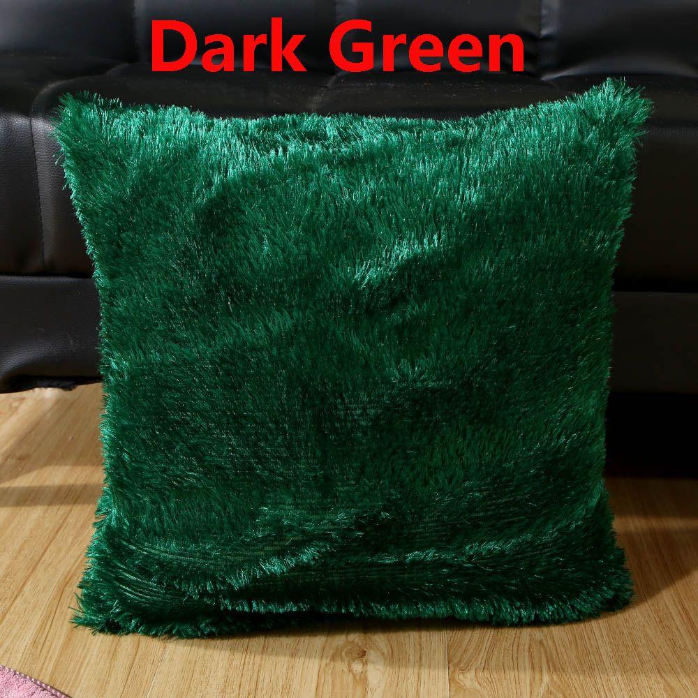 Square Home Decor Car Seat Fur Plush Winter Warm Throw Pillow Cases Cushion Cover