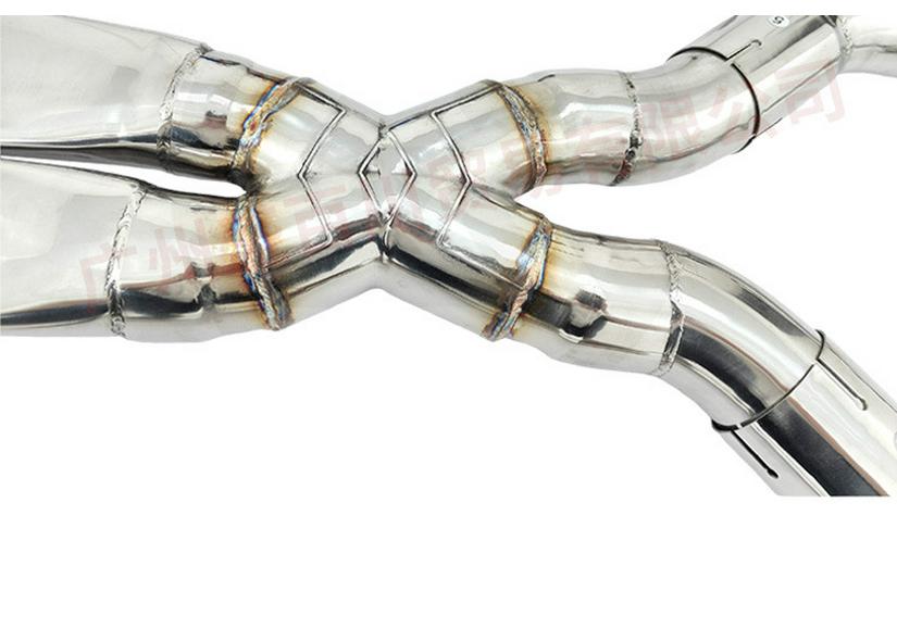 Stainless Steel Exhaust Tailpipe with Valve Control for Bentley Continental 4.0 V8 & 6.0 W12
