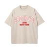 Retro Washed Vintage Brooklyn 1898 T-Shirt High Quality T-Shirts Summer Oversized Short Sleeve Clothes Cotton Loose Street Tops