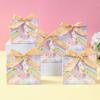 Unicorn Candy Box with Bow Gift Packaging Paper Bag Popcorn Box Unicorn Birthday Party Decor Kids Wedding Birthday Party Supply