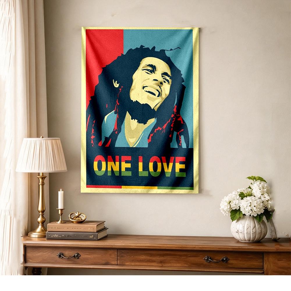 Bob Marley Vintage Tapestry Psychedelic Art Perfect for Balcony Reading Corner Dorm Wall Indoor Boho Decor Perfect Gift for Dorm Roommate