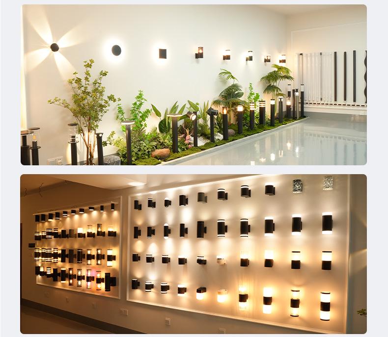 Водонепроницаемый садовый светильник из алюминия и стекла, европейский стандарт - Уличное минималистичное исполнение