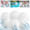 6Pcs Scum Eliminating Ball Reusable Oil Absorbing Sponge Multifunctional Floating Ball Surface Oil Absorber for Swimming Pools