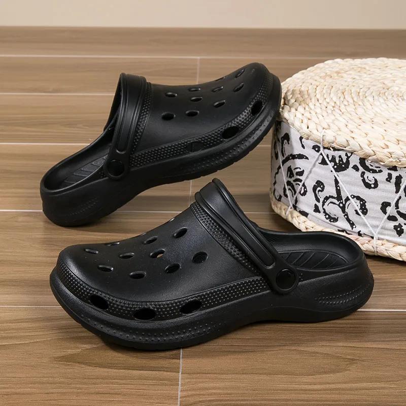 Большие размеры 46 47 48 Летние мужские тапочки-сабо Мужские и женские шлепанцы для отдыха Пляжная обувь Обувь для дома и сада Уличные сандалии