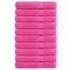 VidaXL Premium Quality Towels 10 Pcs, Shower Towels, Bath Sheets, Guest Towels for Toilet, Pink 137535