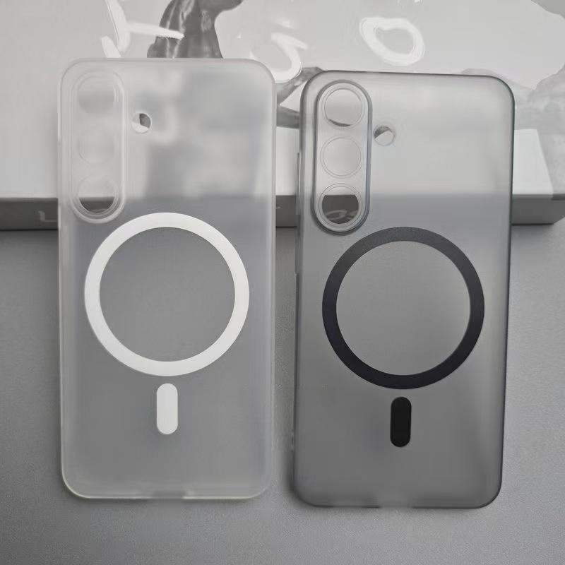 Для Magsafe Матовое Мягкое ТПУ Чехол для Samsung Galaxy S24 S25 S26 Ultra S23 Plus Магнитная Беспроводная Зарядка Тонкий Тонкий Чехол