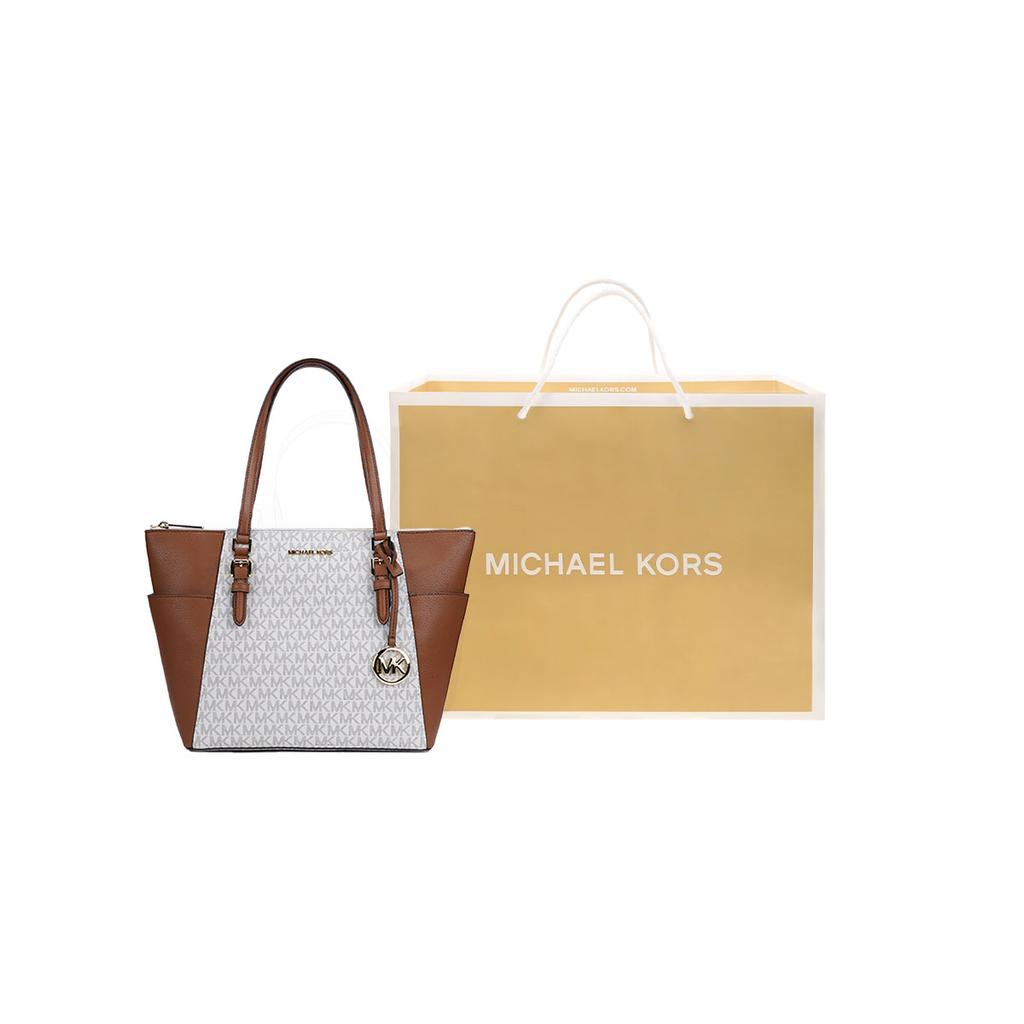Michael Kors Mk Charlotte Монограмма Дорожная Сумка-Тоут на Молнии Женская тоут Ванильный 35T0GCFT3B-VANILLA
