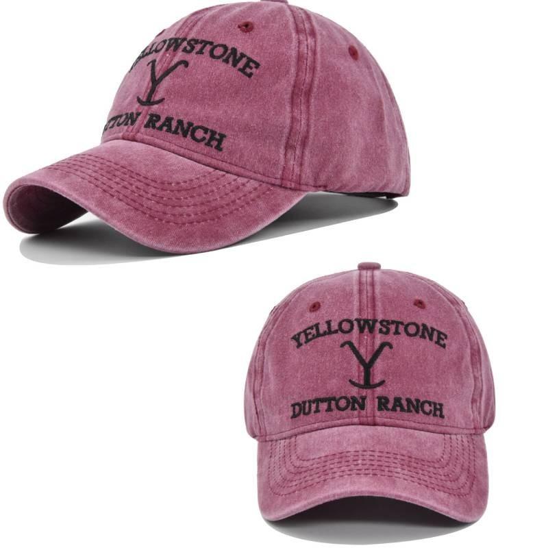Retro Embroidered Washed Cotton Baseball Cap Adjustable Breathable Sun Hat