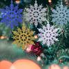 12pcs Christmas Fake Snowflakes Xmas Tree Hanging Ornament Simulation Snowflakes Winter Christmas New Year Party Decorations