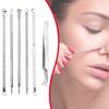 6Pcs/Set Blackhead Needle Anti-Slip Face Cleaning Stainless Steel Acne Removing Extractor Tools for Unisex