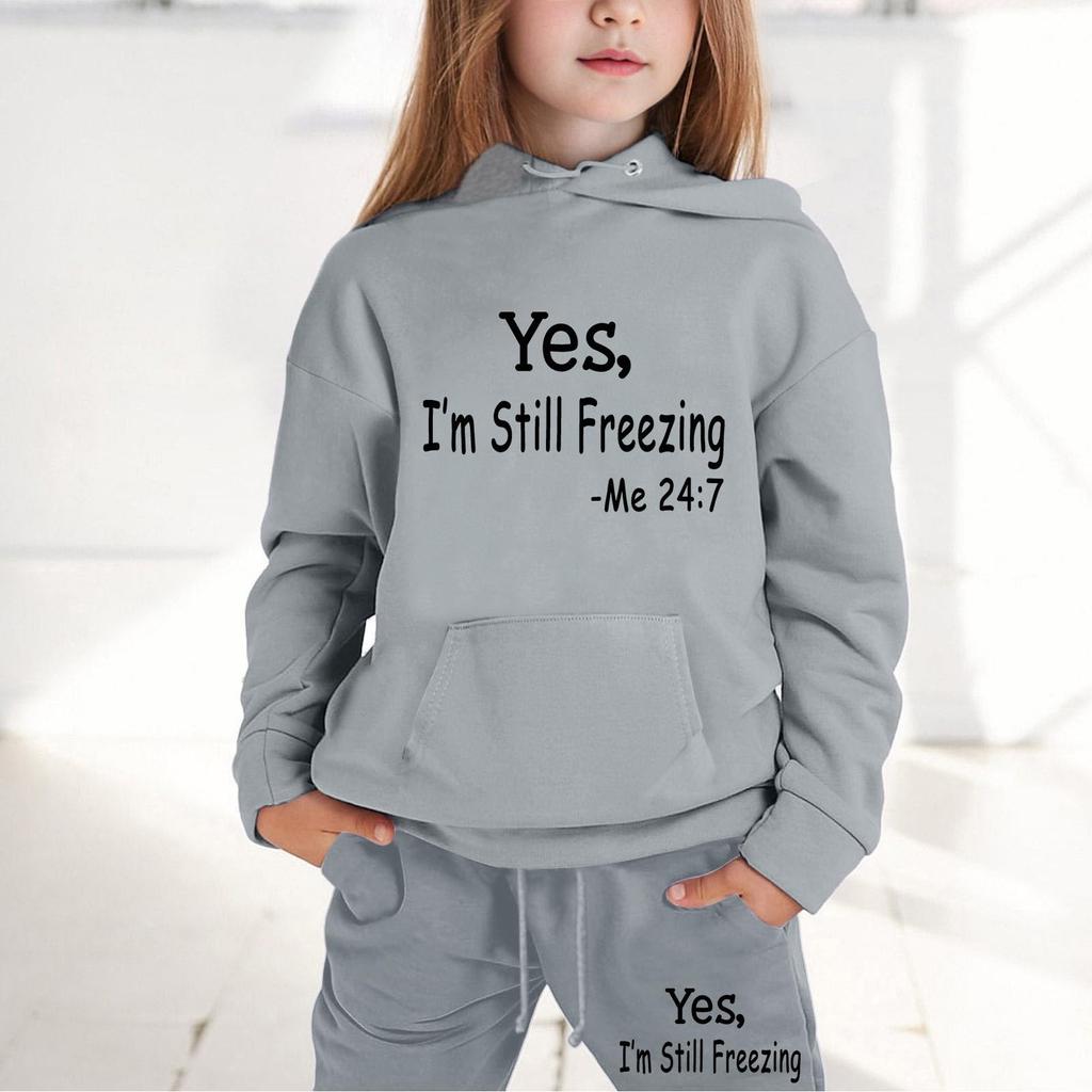 Мальчики Девочки Спортивный костюм Одежда Толстовка с капюшоном Беговые штаны Спортивные костюмы Комплект Модный наряд