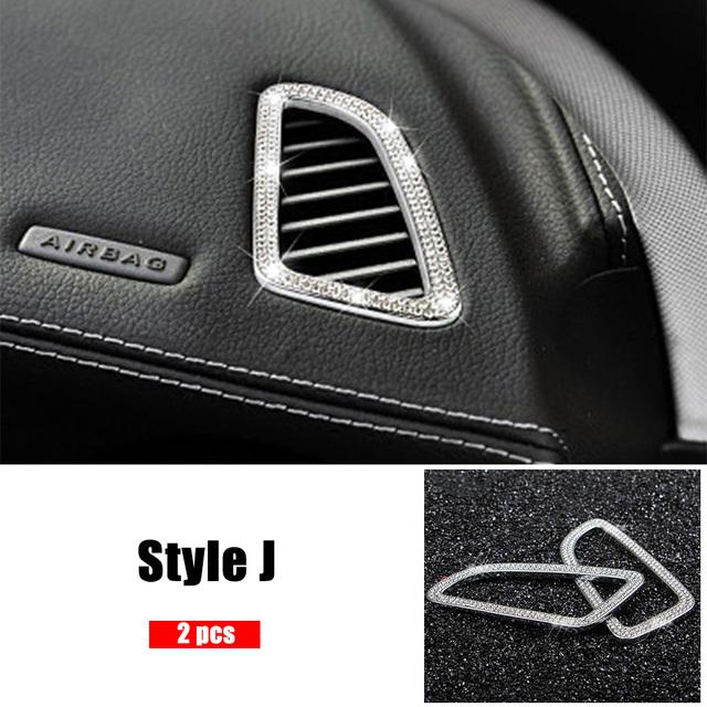 Для Mercedes Benz C GLC Class W205 X253 Накладка на центральную консоль с бриллиантами, кристаллическая наклейка, аксессуары для интерьера