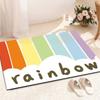 Диатомовый коврик для пола, бытовой, моющийся водой, противоскользящий коврик для ванной, мультяшный коврик для ванной с радугой, абсорбирующий коврик