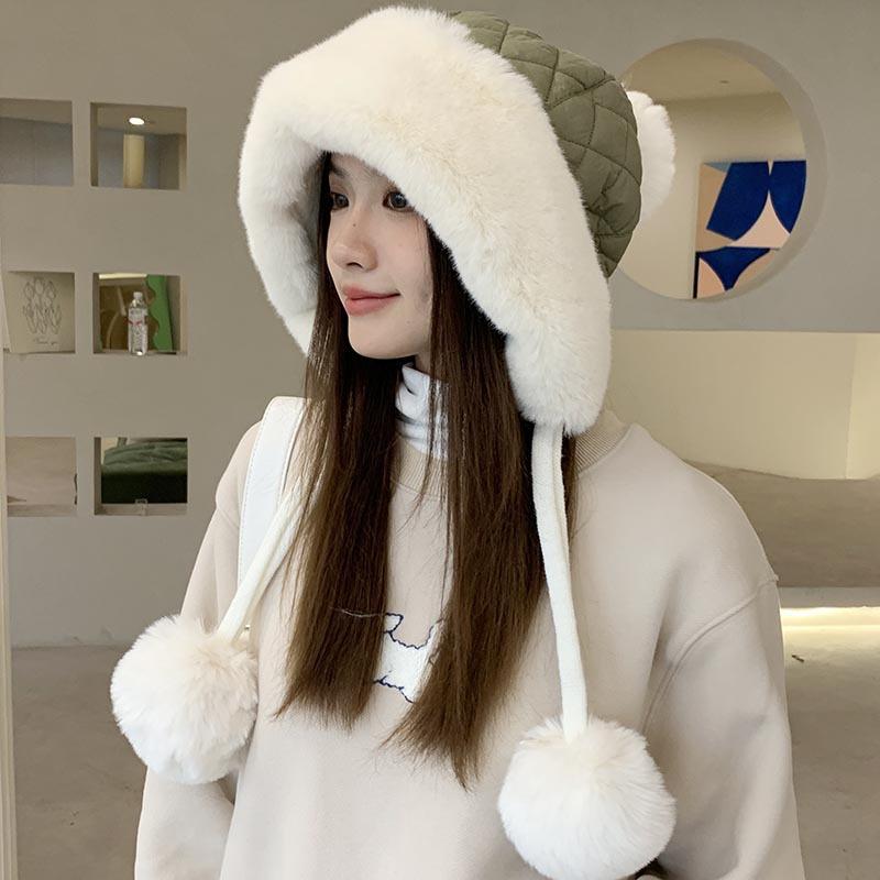 Женская зимняя ветрозащитная и теплая шапка-пуловер с защитой ушей, флисовая утолщенная велосипедная ветрозащитная снежная шапка