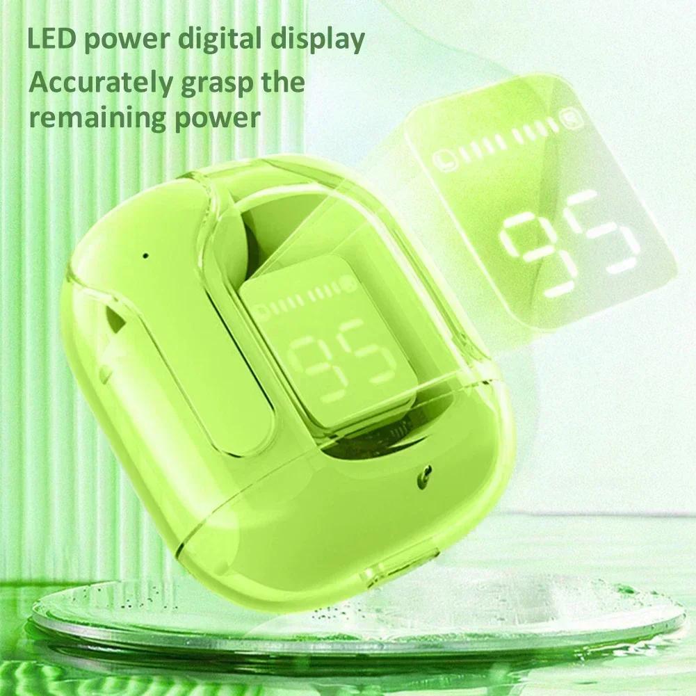 Беспроводные наушники TWS T2 со светодиодной подсветкой и цифровым дисплеем, стереозвук, Bluetooth-наушники 5.3 для iPhone, Xiaomi, Lenovo, наушники