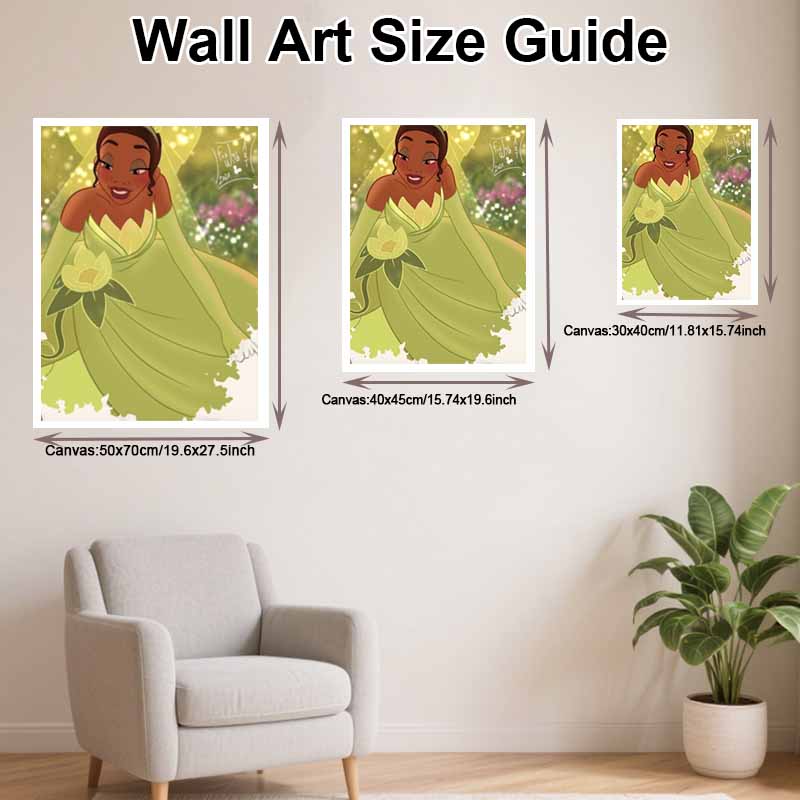 Disney Diamond Painting 5D DIY Tiana Diamond Painting Art Diamond Painting Kit Adult/Beginner Gift Idea Home Decor