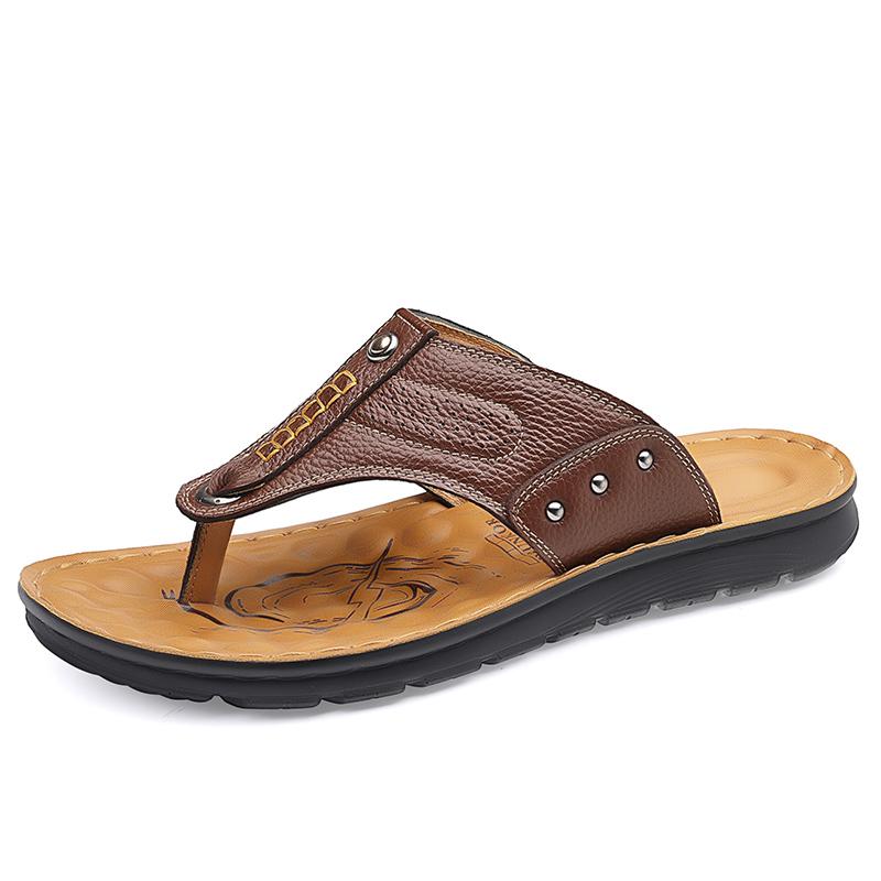 Горячая Распродажа Летняя Пляжная Обувь Нескользящая Мужская Повседневная Обувь Мужские Домашние Тапочки Классического Коричневый Цвет Бесплатная Доставка