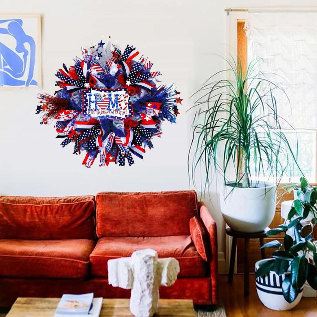 3D Гирлянда с флагом ко Дню независимости Домашнее украшение фасада Подвесной кулон для двери