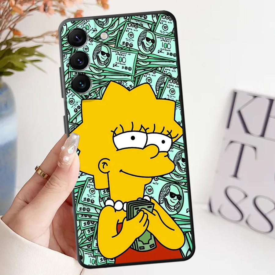 Черный Мягкий Чехол для Телефона для Samsung Galaxy A32 A25 A71 A41 A35 A26 A72 A24 A55 A36 A23 A53 A51 A73 A22 A52 Смешной Гомер