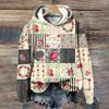 Designer Flower Print Women's Hoodie Autumn/Winter Fashion Trend Women Clothing Tops Loose Women's Sweatshirts Pullover Hoodies