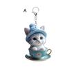 Мультяшный кот акриловый кулон подвесное украшение высокая прочность легко повесить декоративное зеркало заднего вида автомобиля брелок подвеска