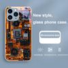 Структура схемы коричневый Фиолетовый Для Iphone 16 Plus 15 14 13 12 Mini 11 Pro Max X XS XR 7 8 Plus 2022 Закаленное стекло Чехол для телефона
