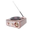 Радиоприемник AM FM SW Ретро Bluetooth-динамик Перезаряжаемый аккумулятор 1200 мАч Динамик в стиле проигрывателя для дома, кухни, улицы