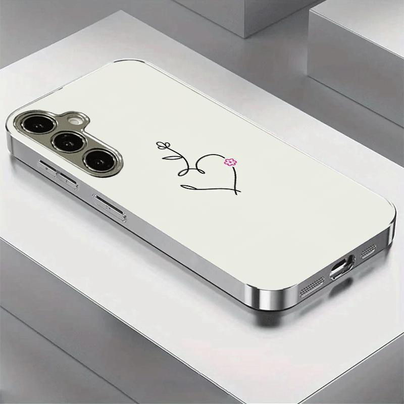 Посеребренный стеклянный чехол для телефона, подходящий для Samsung Galaxy S26 S25 S24 S23 S22 S20 FE/Ultra/Plus5G, противоударный, модный