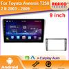 Android Car Radio For Toyota Avensis T250 2 II 2003 - 2009 Multimedia Player Stereo Carplay Auto Blu-ray IPS 2Din DVD