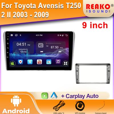 Android Car Radio для Toyota Avensis T250 2 II 2003 - 2009 Мультимедийный проигрыватель Stereo Carplay Auto Blu-ray IPS 2Din DVD