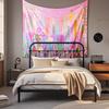 Watercolor color-block tapestry world map fabric wall hanging for bedroom and study room wall decoration background fabric