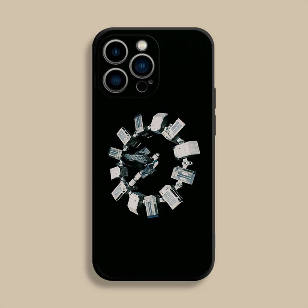 F-Film I-Interstellar movie Phone Case For iPhone 17,16,15,14,13,12,Pro,Max,Plus,E,SE4,Air,Mini Black Soft Cover
