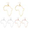 Anniyo Big Earrings Africa Map Exaggerate Larger Earring Gold Color African Ornaments Traditional Ethnic Hyperbole  #144521
