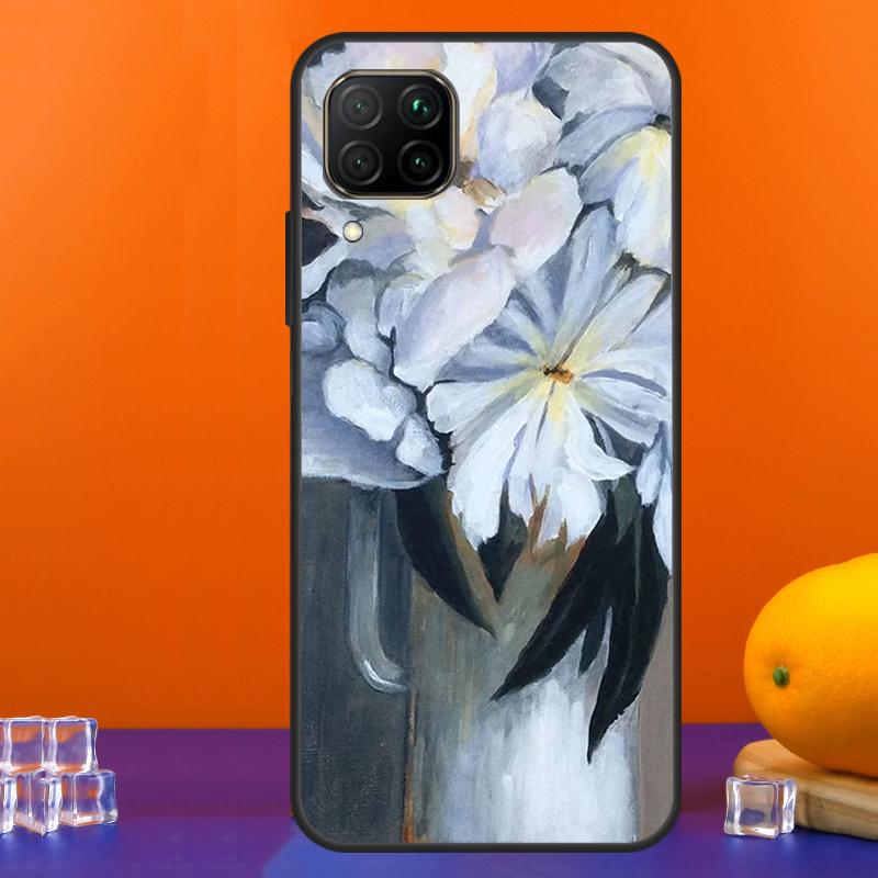 3D Рельефный Цветок Для Huawei Nova 12s 12i 11i 8i 9 10 SE Y91 Y90 Y60 Y70 Y72 Y61 P20 P40 Lite P30 P60 Pro Чехол