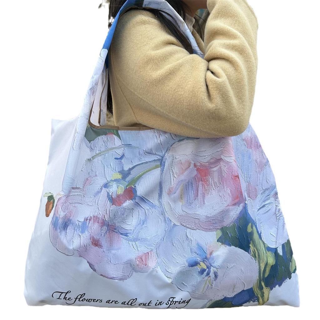 Eco-Friendly Foldable Large Capacity Shoulder Shopping Bag for Women