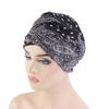 Bohimina Style Printed Voile Headscarf Bonnet for Women Islamic Hijab Headwraps Multifunction Muslim Scarf Turban Hair Scarves