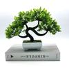 Hot Selling Artificial Flowers Bonsai Green Pot Guest-Greeting Pine Bonsai Simulation Potted Plant Ornament for Home Decor