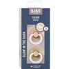 Sucette bébé - BIBS - Colour - Embout anatomique phosphorescent - Pack de 2 - Caoutchouc naturel - Taille 2 Blush Vanille