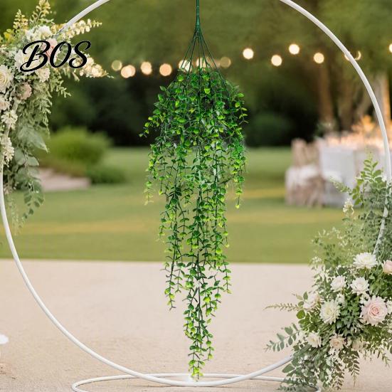 Fake Hanging Flower Plants 1/3/4Pcs Artificial Decoration, UV Resistant Fern & Floral No Watering Vine, Wall Faux for Wedding Party Garden Balcony