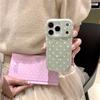 Магнитный чехол однотонный в горошек для iPhone 17, 16 Pro Max, 15, 14