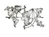 Decorizzly® Dekoracja Scienna  Mapa Geo Compass