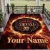 Custom Text Printed Rug Nirvana Non Slip Floor Carpet For Home Room Decor