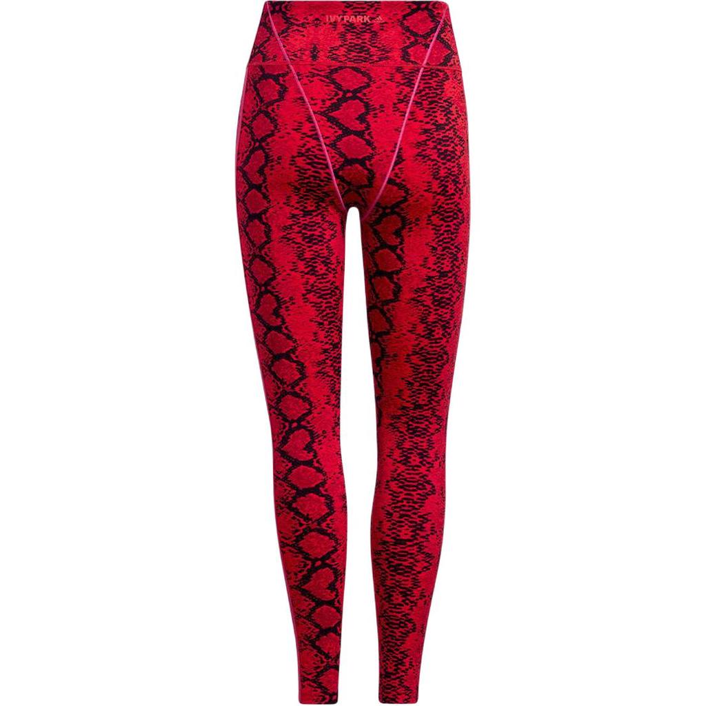 adidas Ivy Park Allover Удобные леггинсы с принтом Женские леггинсы Красные Черные HH9822